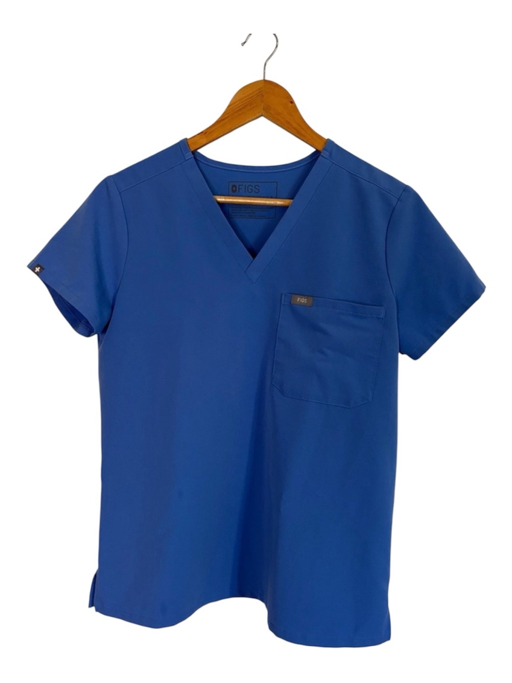 Figs Catarina One-Pocket Scrub Top Ceil Blue Size Small